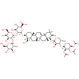 Chemical structure of Soyasaponin Aa , CAS 117230-33-8, AChemBlock U107219