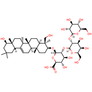 Chemical structure of Soyasaponin Ba , CAS 114590-20-4, AChemBlock U107225