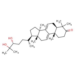 Chemical structure of Ganodermanondiol , CAS 107900-76-5, AChemBlock U107237