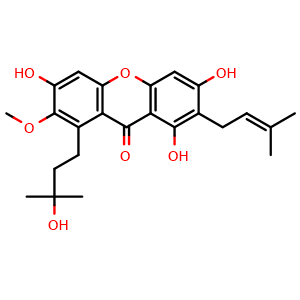 Chemical structure of Garcinone D , CAS 107390-08-9, AChemBlock U107240