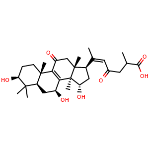 Chemical structure of Ganoderenic acid C , CAS 100665-42-7, AChemBlock U107253