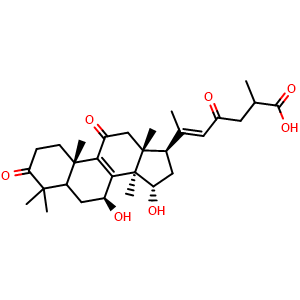 Chemical structure of Ganoderenic acid A , CAS 100665-40-5, AChemBlock U107254