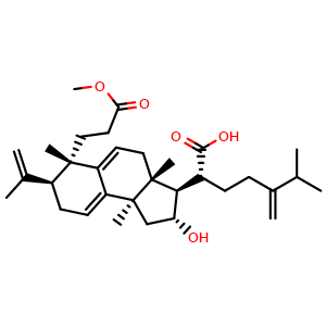 Chemical structure of poricoic acid AM , CAS 151200-92-9, AChemBlock U107261