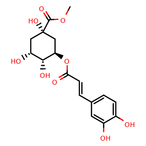 Chemical structure of 3-O-Caffeoylquinic acid methyl ester , CAS 123483-19-2, AChemBlock U107266
