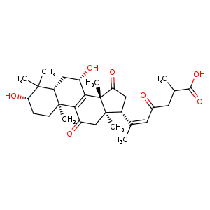 Chemical structure of Ganoderenic acid B , CAS 100665-41-6, AChemBlock U107267