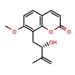 Chemical structure of (+)-Auraptenol , CAS 1221-43-8, AChemBlock U107276