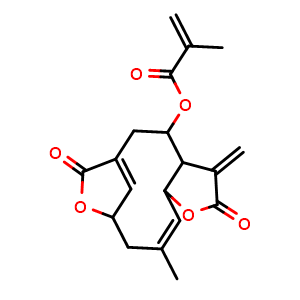 Chemical structure of Isodeoxyelephantopin , CAS 38927-54-7, AChemBlock U107295