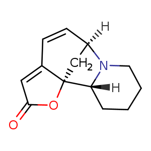 Chemical structure of securinine , CAS 5610-40-2, AChemBlock U107297