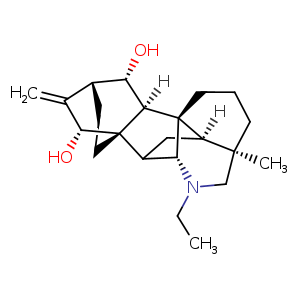 Chemical structure of denudatine , CAS 26166-37-0, AChemBlock U107307