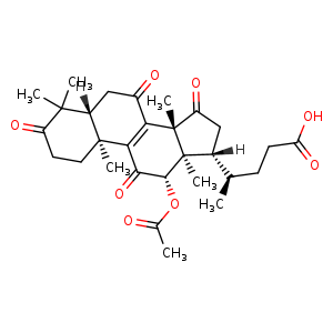 Chemical structure of Lucidenic acid D , CAS 98665-16-8, AChemBlock U107311