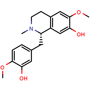 Chemical structure of (+)-Reticuline , CAS 485-19-8, AChemBlock U107319