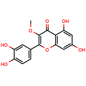 Chemical structure of 3-O-Methylquercetin , CAS 1486-70-0, AChemBlock U107322