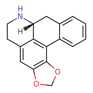 Chemical structure of (-)-anonaine , CAS 1862-41-5, AChemBlock U107330