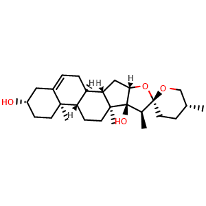 Chemical structure of Pennogenin , CAS 507-89-1, AChemBlock U107354