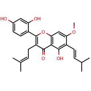Chemical structure of Artocarpin , CAS 7608-44-8, AChemBlock U107365