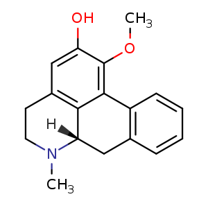 Chemical structure of (±)-2-Hydroxy-1-Methoxyaporphine , CAS 33770-27-3, AChemBlock U107366