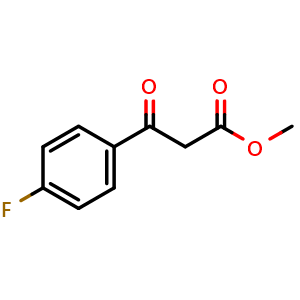 Chemical structure of Methyl 3-(4-fluorophenyl)-3-oxo-propionate , CAS 63131-29-3, AChemBlock U107397