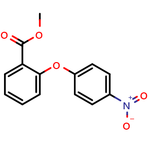 Chemical structure of Methyl 2-(4-nitrophenoxy)benzoate , CAS 212189-50-9, AChemBlock U107405