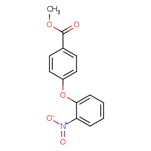 Chemical structure of Methyl 4-(2-nitrophenoxy)benzoate , CAS 113187-83-0, AChemBlock U107407