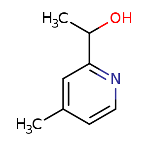 Chemical structure of 1-(4-Methylpyridin-2-yl)ethanol , CAS 71777-67-8, AChemBlock U107415