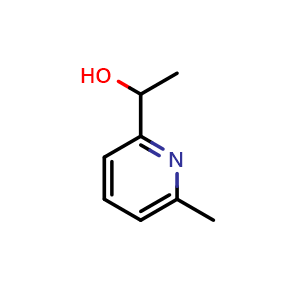 Chemical structure of 1-(6-Methylpyridin-2-yl)ethanol , CAS 71777-66-7, AChemBlock U107416