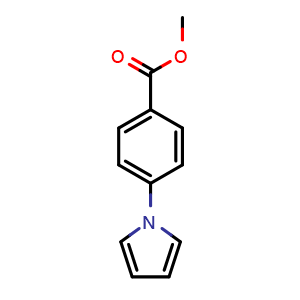 Chemical structure of Methyl 4-(1H-pyrrol-1-yl)benzoate , CAS 23351-08-8, AChemBlock U107417