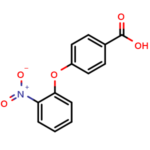 Chemical structure of 4-(2-Nitrophenoxy)benzoic acid , CAS 16309-46-9, AChemBlock U107420