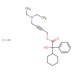 Chemical structure of Oxybutynin hydrochloride , CAS 1508-65-2, AChemBlock U107422