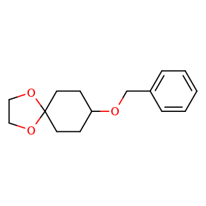 Chemical structure of 8-(Benzyloxy)-1,4-dioxaspiro[4.5]decane , CAS 92829-83-9, AChemBlock U107425