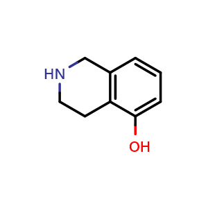 Chemical structure of 1,2,3,4-Tetrahydroisoquinolin-5-ol , CAS 102877-50-9, AChemBlock U107431