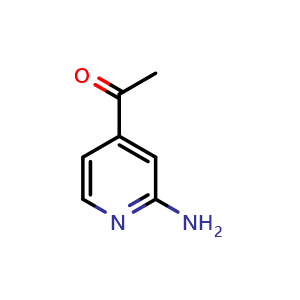 Chemical structure of 1-(2-Aminopyridin-4-yl)ethanone , CAS 42182-25-2, AChemBlock U107444