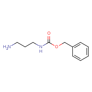 Chemical structure of Benzyl 3-aminopropylcarbamate , CAS 46460-73-5, AChemBlock U107449