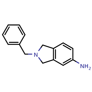 Chemical structure of 2-Benzylisoindolin-5-amine , CAS 127168-70-1, AChemBlock U107456