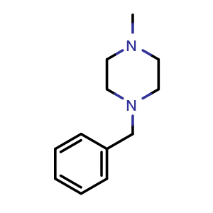 Chemical structure of 1-Benzyl-4-methylpiperazine , CAS 62226-74-8, AChemBlock U107459