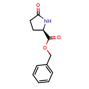 Chemical structure of (R)-Benzyl 5-oxopyrrolidine-2-carboxylate , CAS 261951-61-5, AChemBlock U107461