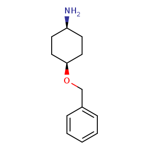 Chemical structure of cis-4-(Benzyloxy)cyclohexanamine , CAS 98454-38-7, AChemBlock U107463