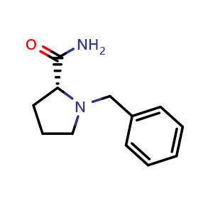 Chemical structure of (R)-1-Benzylpyrrolidine-2-carboxamide , CAS 114883-84-0, AChemBlock U107469
