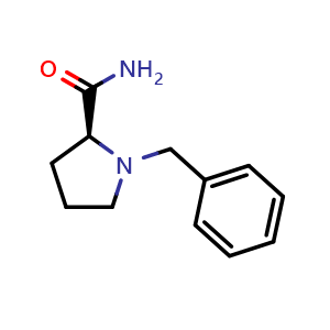 Chemical structure of (S)-1-Benzylpyrrolidine-2-carboxamide , CAS 114883-85-1, AChemBlock U107470