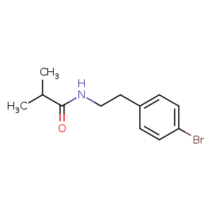 Chemical structure of N-(4-Bromophenethyl)isobutyramide , CAS 304664-15-1, AChemBlock U107488