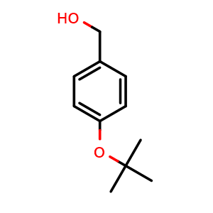 Chemical structure of (4-tert-Butoxyphenyl)methanol , CAS 51503-08-3, AChemBlock U107500