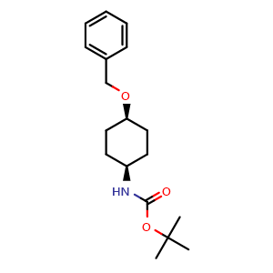 Chemical structure of tert-Butyl cis-4-(benzyloxy)cyclohexylcarbamate , CAS 1932165-70-2, AChemBlock U107504