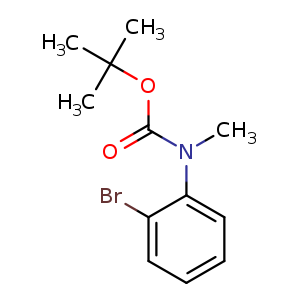 Chemical structure of tert-Butyl 2-bromophenyl(methyl)carbamate , CAS 714914-39-3, AChemBlock U107512