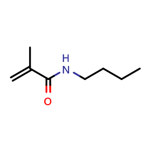 Chemical structure of N-Butylmethacrylamide , CAS 28384-61-4, AChemBlock U107538