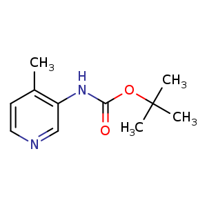Chemical structure of tert-Butyl 4-methylpyridin-3-ylcarbamate , CAS 180253-66-1, AChemBlock U107549