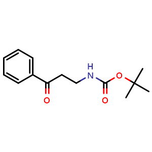 Chemical structure of tert-Butyl 3-oxo-3-phenylpropylcarbamate , CAS 333387-97-6, AChemBlock U107550