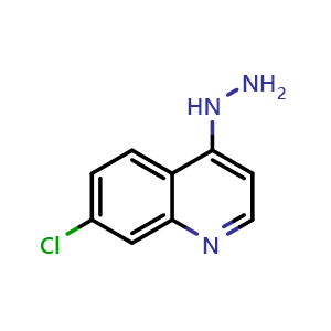 Chemical structure of 7-Chloro-4-hydrazinylquinoline , CAS 23834-14-2, AChemBlock U107566