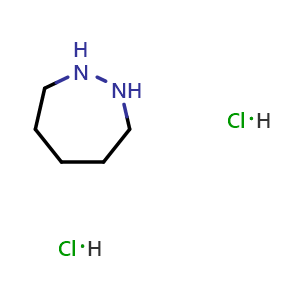 Chemical structure of 1,2-Diazepane dihydrochloride , CAS 151540-98-6, AChemBlock U107587
