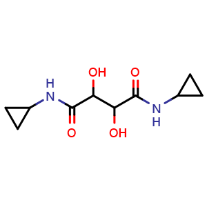 Chemical structure of N1,N4-Dicyclopropyl-2,3-dihydroxysuccinamide , CAS 1053232-56-6, AChemBlock U107596