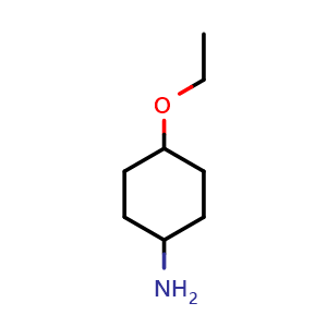 Chemical structure of 4-Ethoxycyclohexanamine , CAS 4342-49-8, AChemBlock U107617