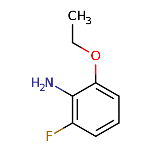 Chemical structure of 2-Ethoxy-6-fluoroaniline , CAS 1179288-96-0, AChemBlock U107618